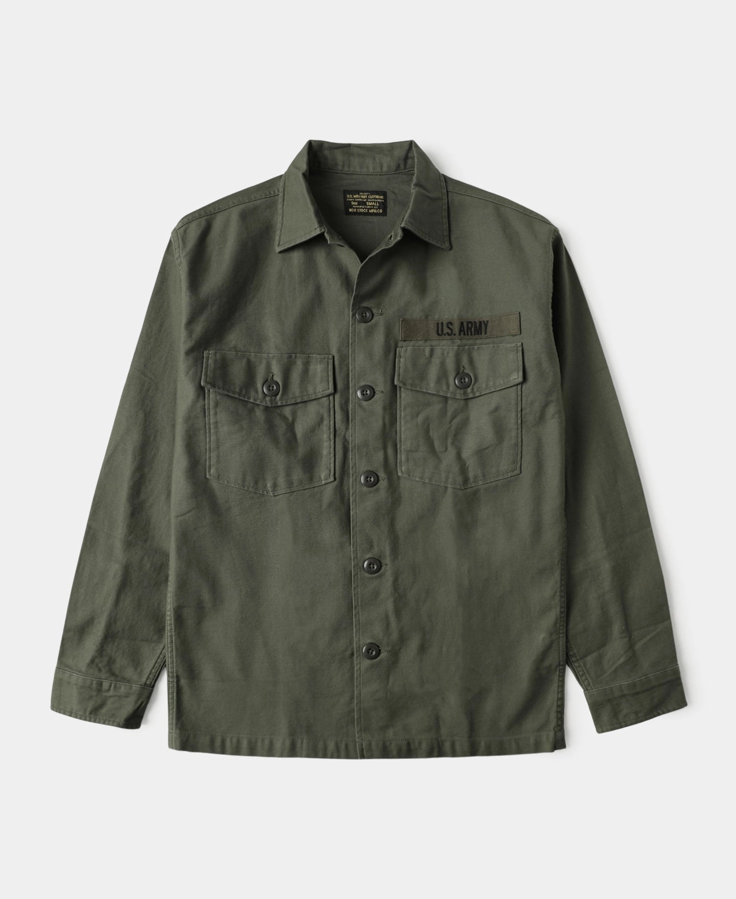 Stylish Element Vietnam War US Army OG107 Fatigue Utility Shirt - Plain