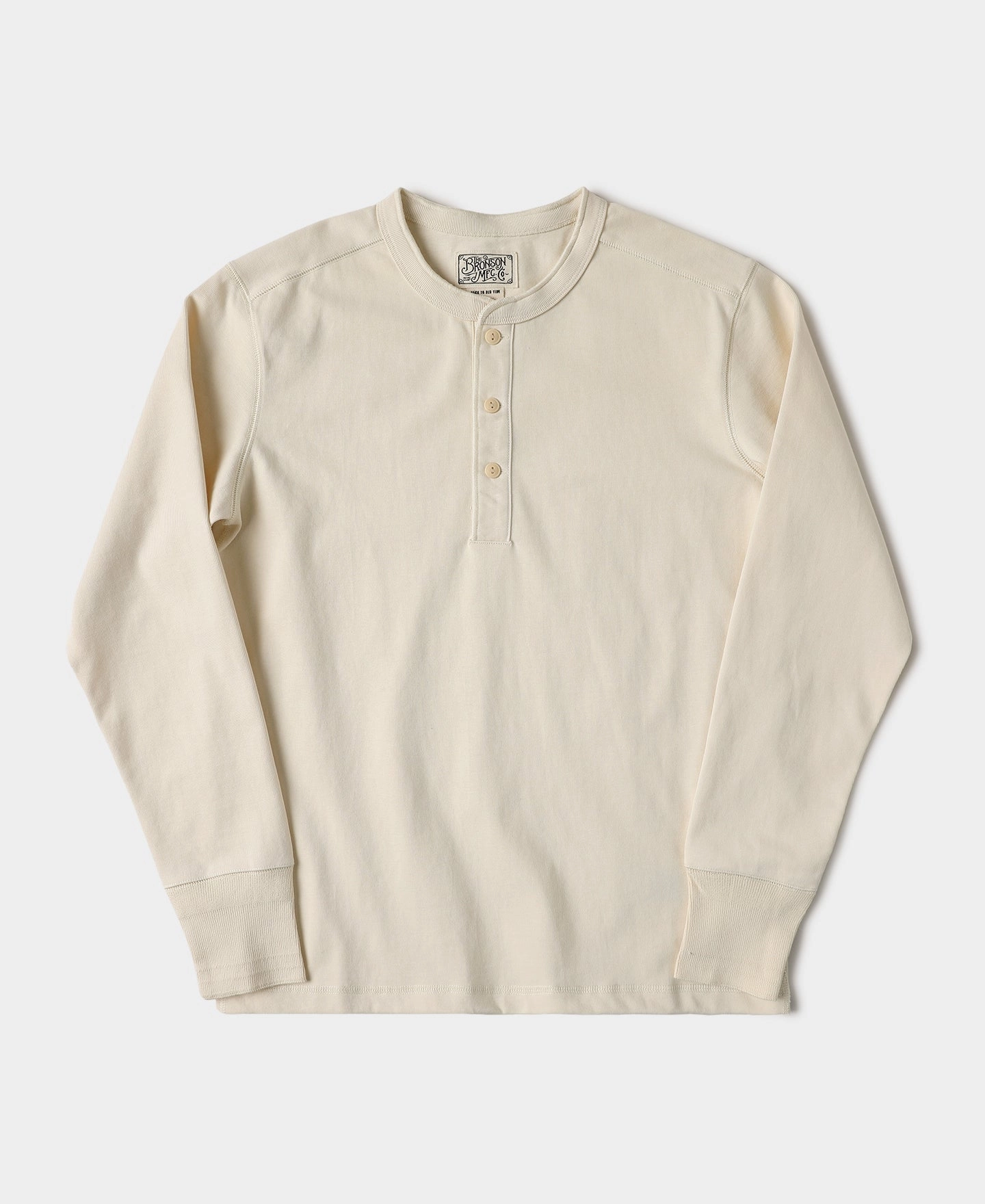 Vintage Long Sleeve Henley Shirt - Apricot Sporty Design