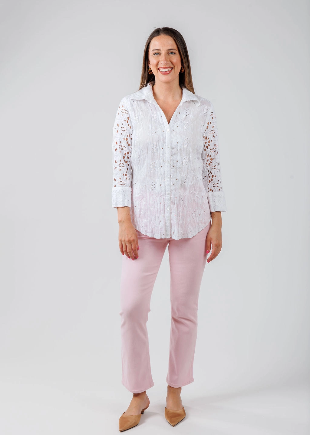 Vintage Maui Embroidered Shirt - White Fast Drying Festive Look