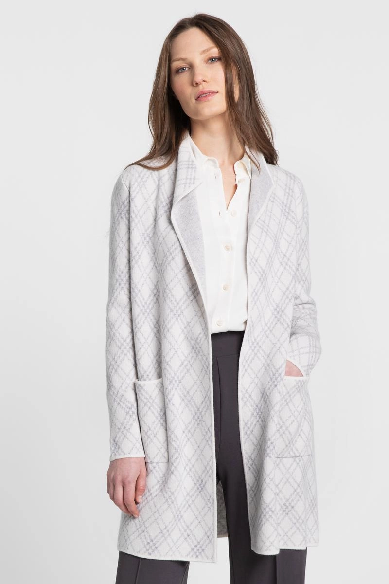 Quick Drying Technology Bias Plaid Cardigan