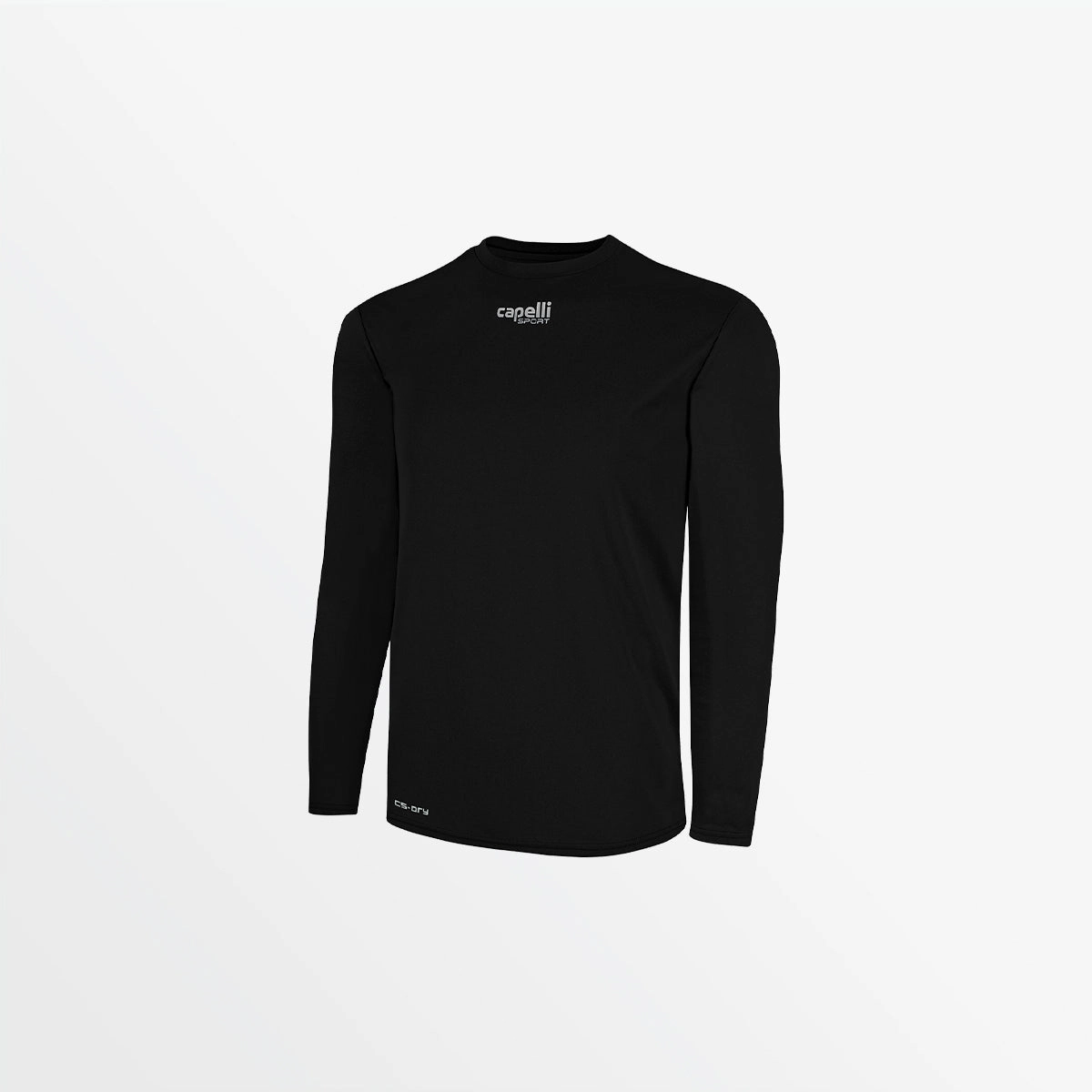 YOUTH BASICS CREW NECK LONG SLEEVE POLY TEE Airflow Vents