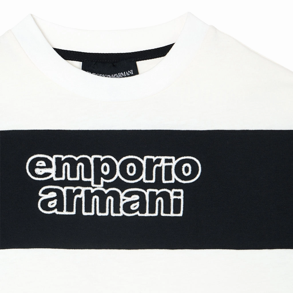 Emporio Armani Junior Striped T-shirt sports performance Summer Essential