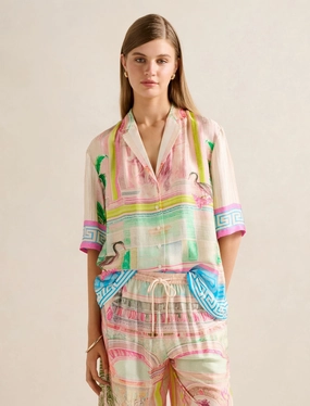 Stretchable Knit Brooklyn Satin Shirt