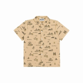 Moschino Kids Graphic Print Shirt Anti Bacterial Layer Printed Hoodie