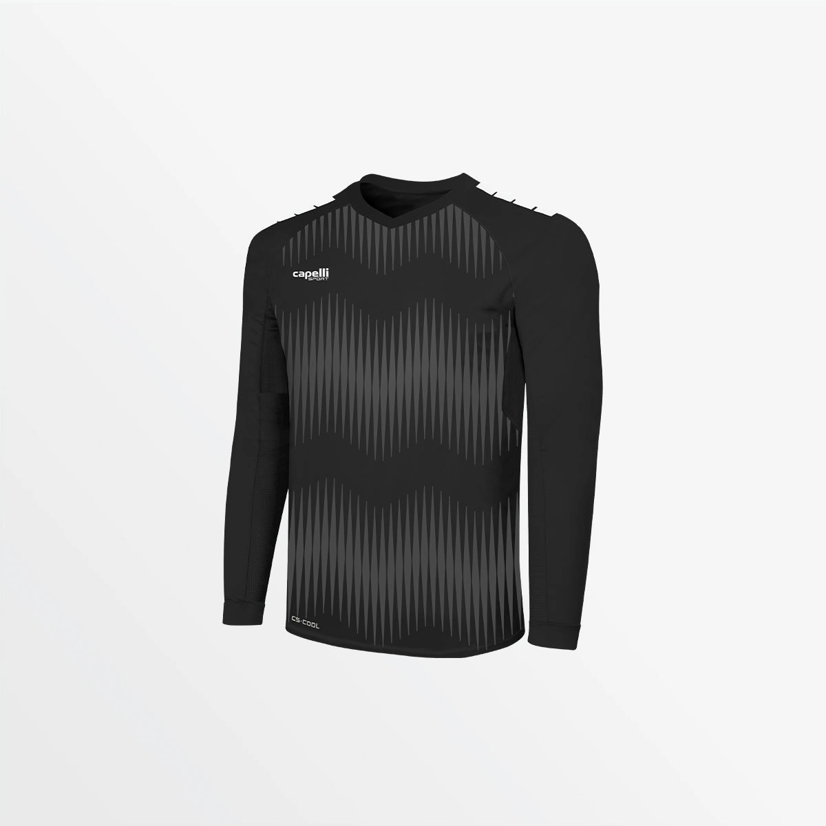 StretchFit Raw Edge Detail YOUTH MADISON STATIC ??? LONG SLEEVE GOALKEEPER JERSEY WITH PADDING
