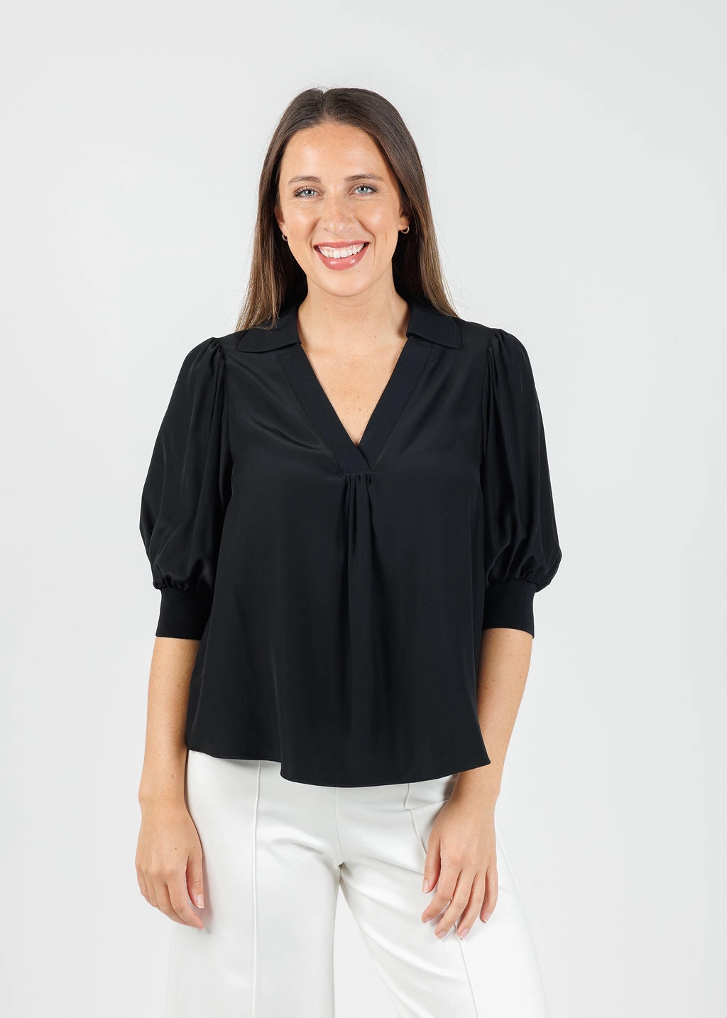 Relaxed Fit Earthy Palette Weldon Top - Black
