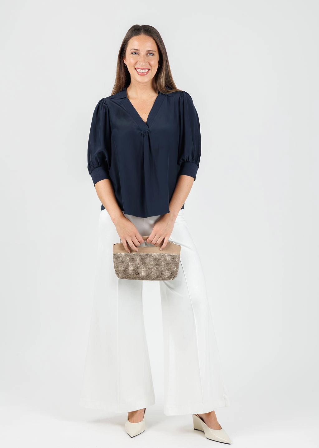 Weldon Top - Navy Airflow Ventilation System Non Irritating Tags