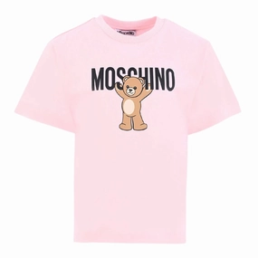 Moschino Kids Teddy Logo Maxi T-shirt Roomy Fit spandex blend