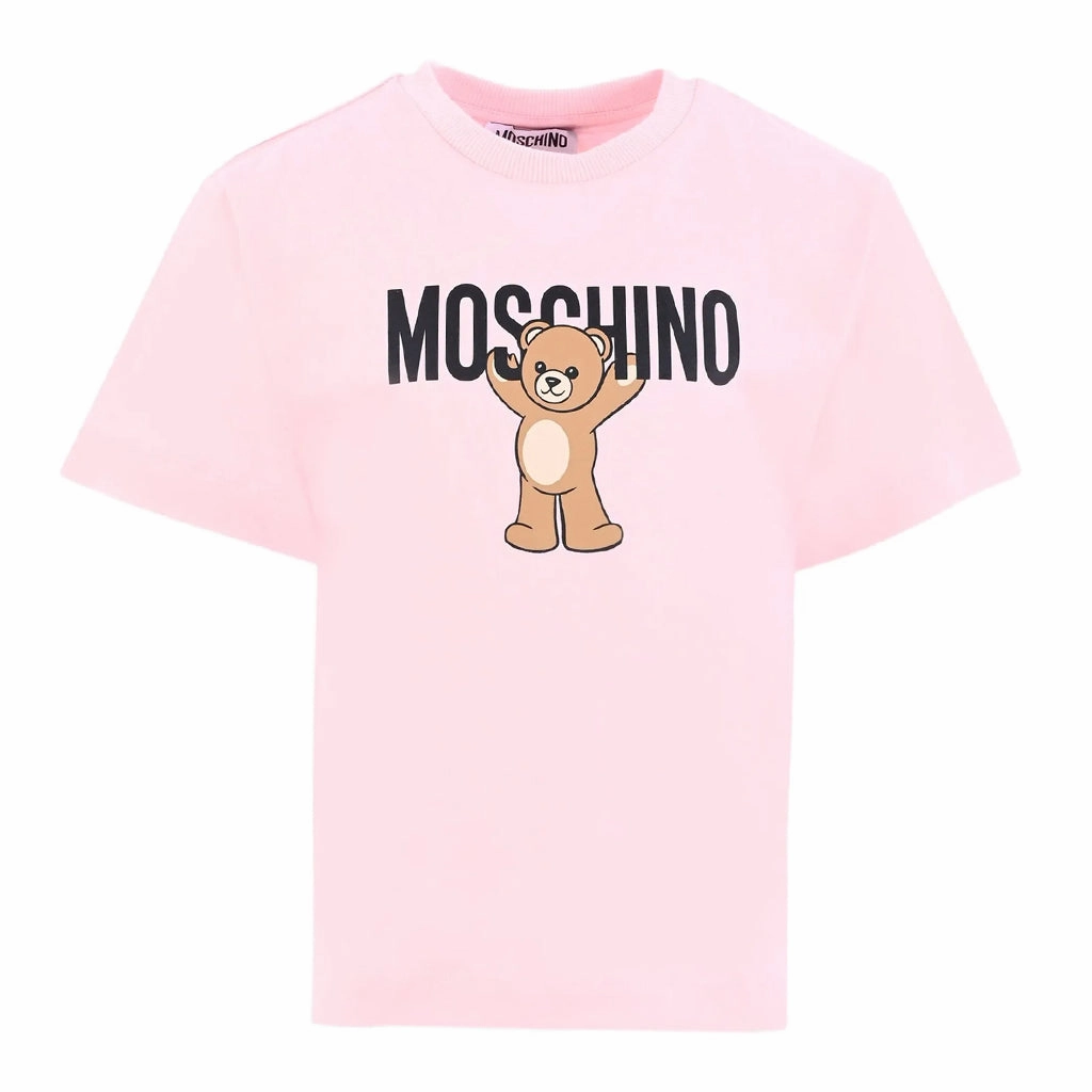 Moschino Kids Teddy Logo Maxi T-shirt Roomy Fit spandex blend