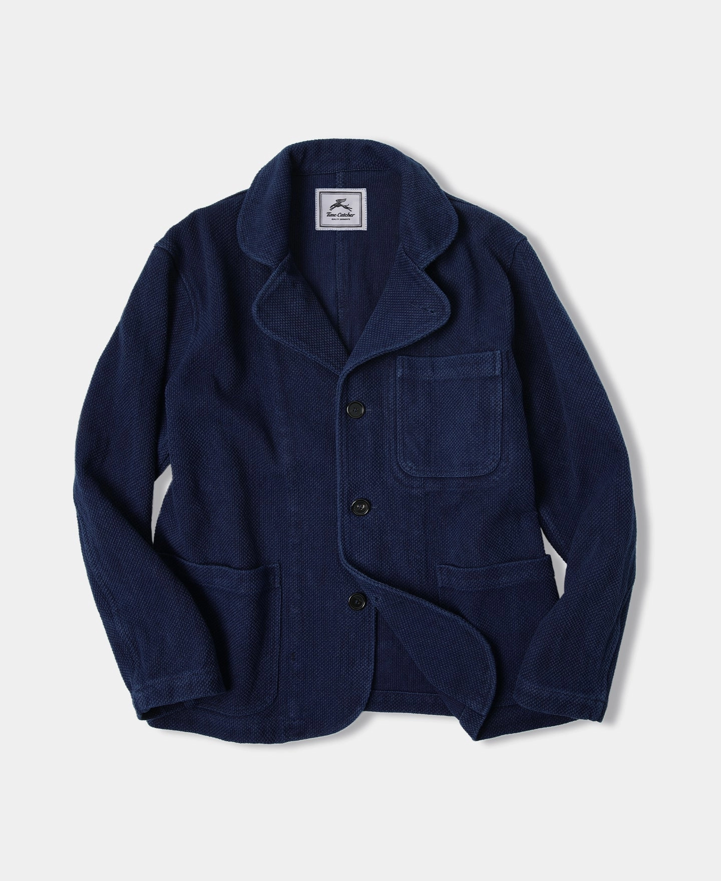 Friction Reducing Lining All Day Layering Indigo-Dyed Sashiko Work Jacket