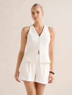 Winslet Waistcoat Tear Resistant Fiber Blend ContrastPlacket