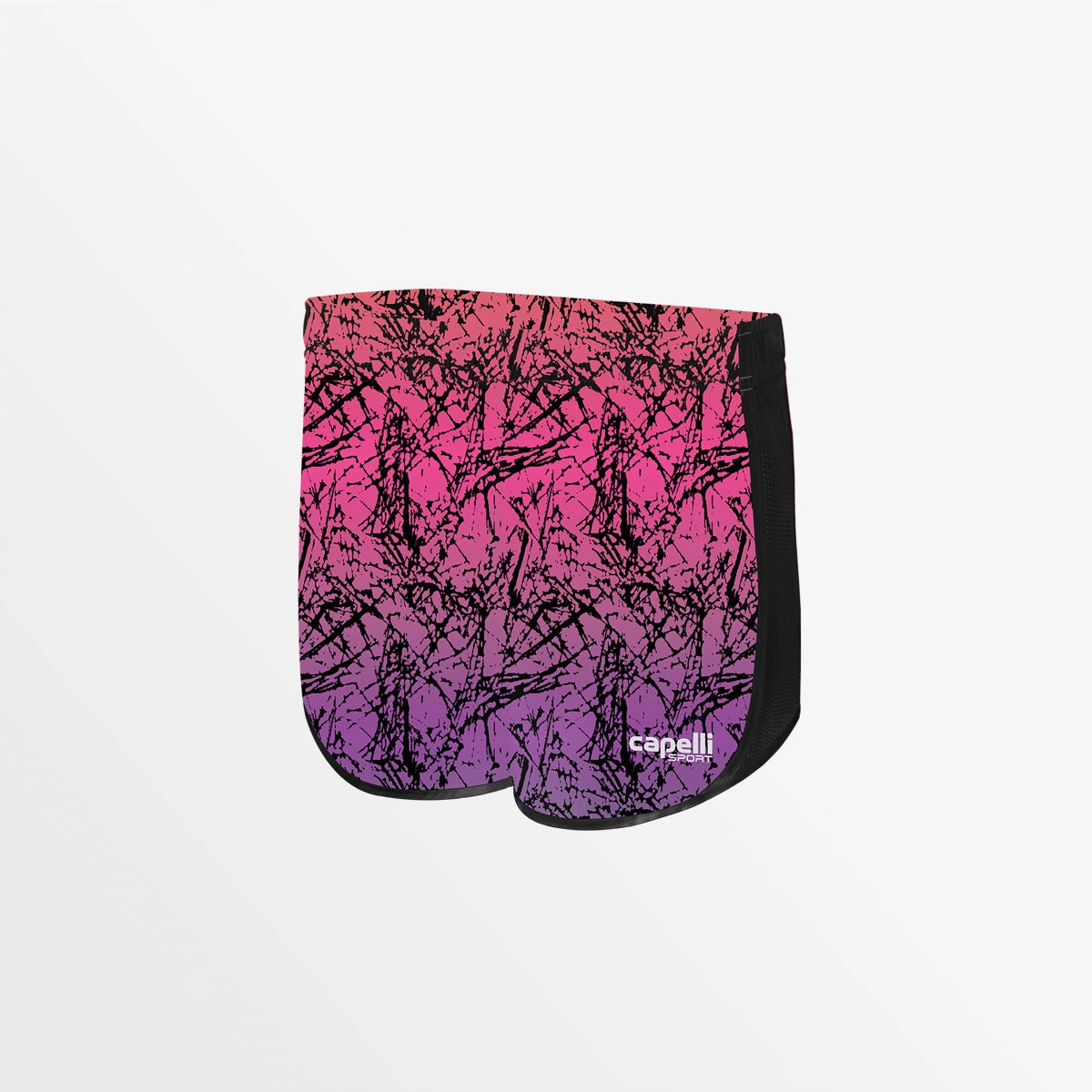 WOMEN'S DISTRESSED OMBRE 2-TONE RUNNING SHORTS RecycledMaterial