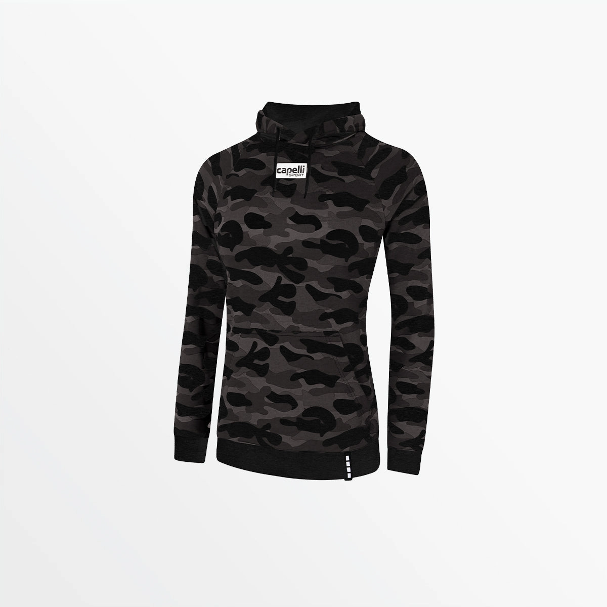 WOMEN'S FRENCH TERRY CAMO PRINT PULLOVER HOODIE NonIrritatingStitching Relaxed Crew Neck Opening