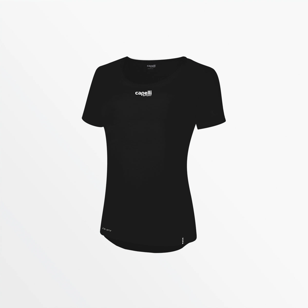 WOMEN'S LIFESTYLE  CS DRY SCOOP TEE WITH CENTER LOGO Anti Pill Finish