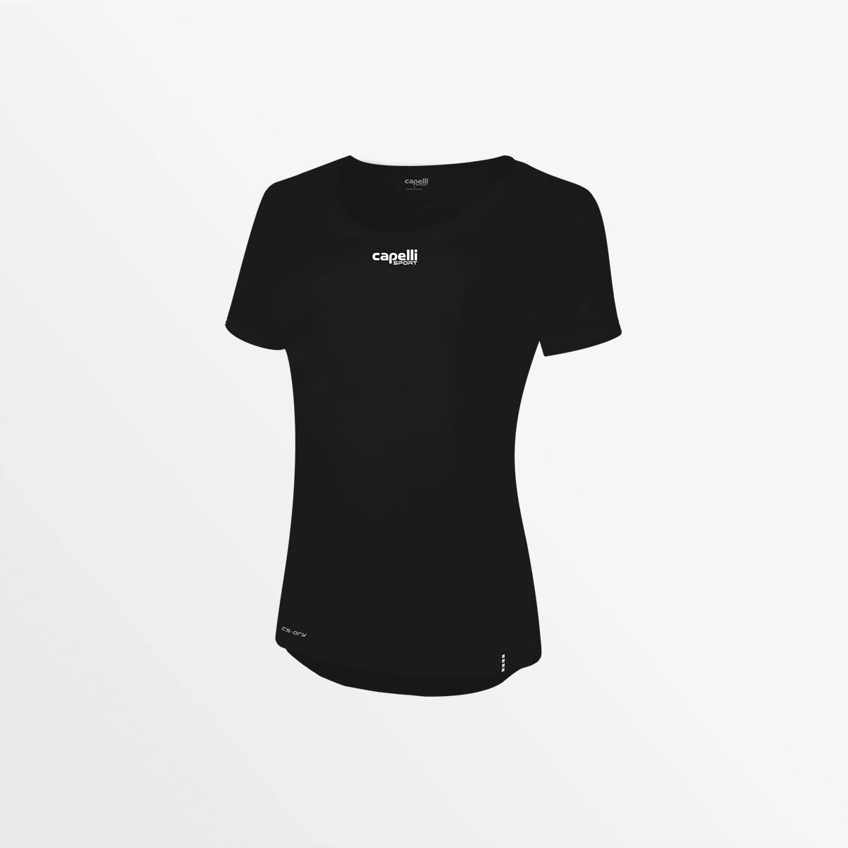 WOMEN'S LIFESTYLE  CS DRY SCOOP TEE WITH CENTER LOGO Moisture Wicking Technology