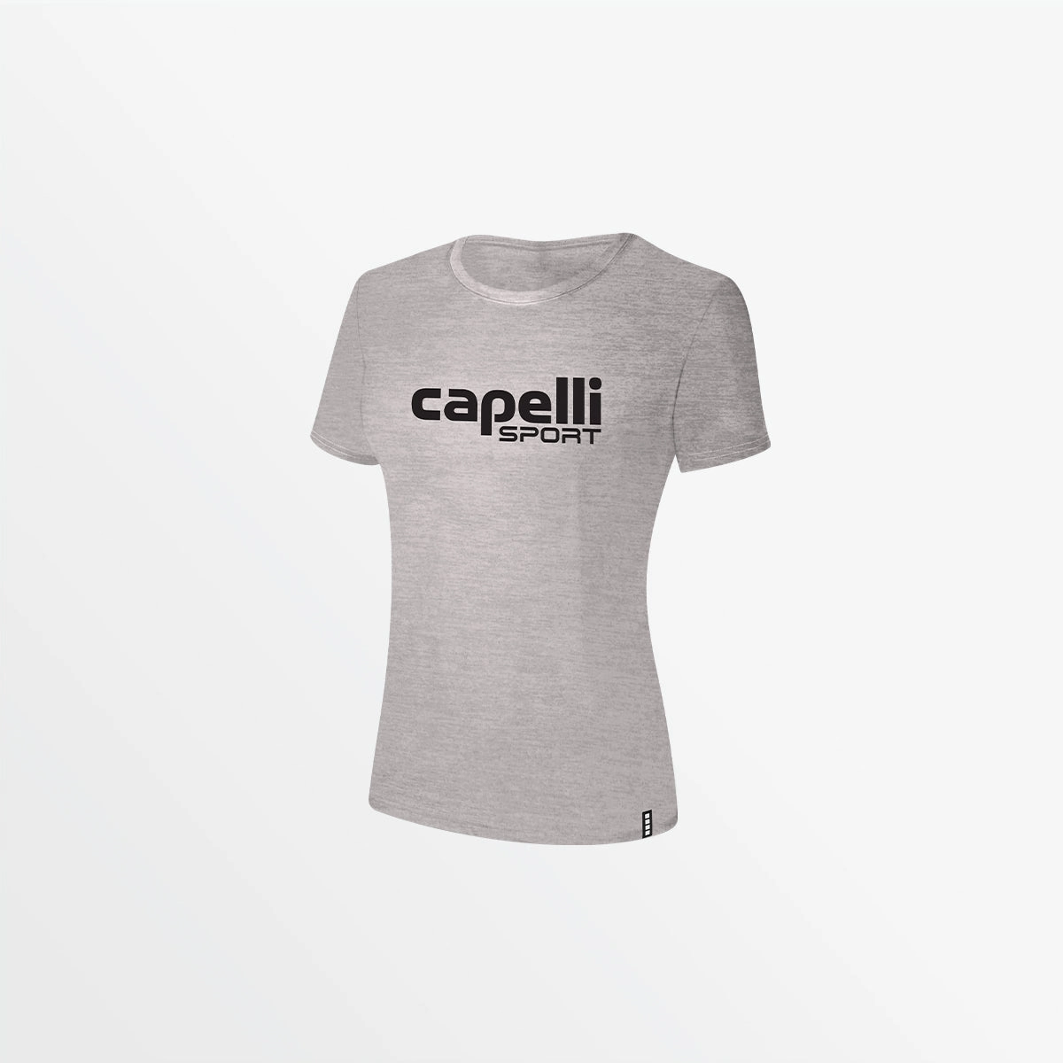 WOMEN'S LOGO TEE W OVERSIZED CENTER LOGO OdorResistant Raw Edge Detail