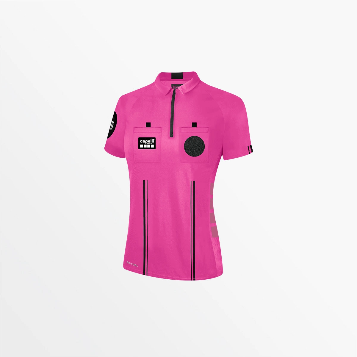 WOMEN'S OFFICIAL REFEREE 1/4 ZIP SHORT SLEEVE JERSEY Smooth Stitching