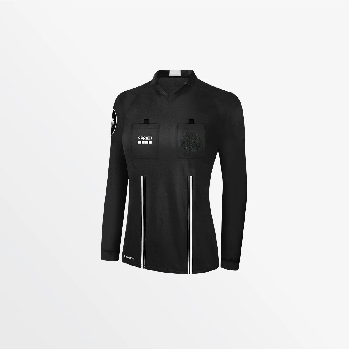 WOMEN'S OFFICIAL REFEREE V-NECK LONG SLEEVE JERSEY AdjustableHemCuffs