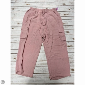 Comfy Motion Pants Linen By Cme In Pink, Size: 2x