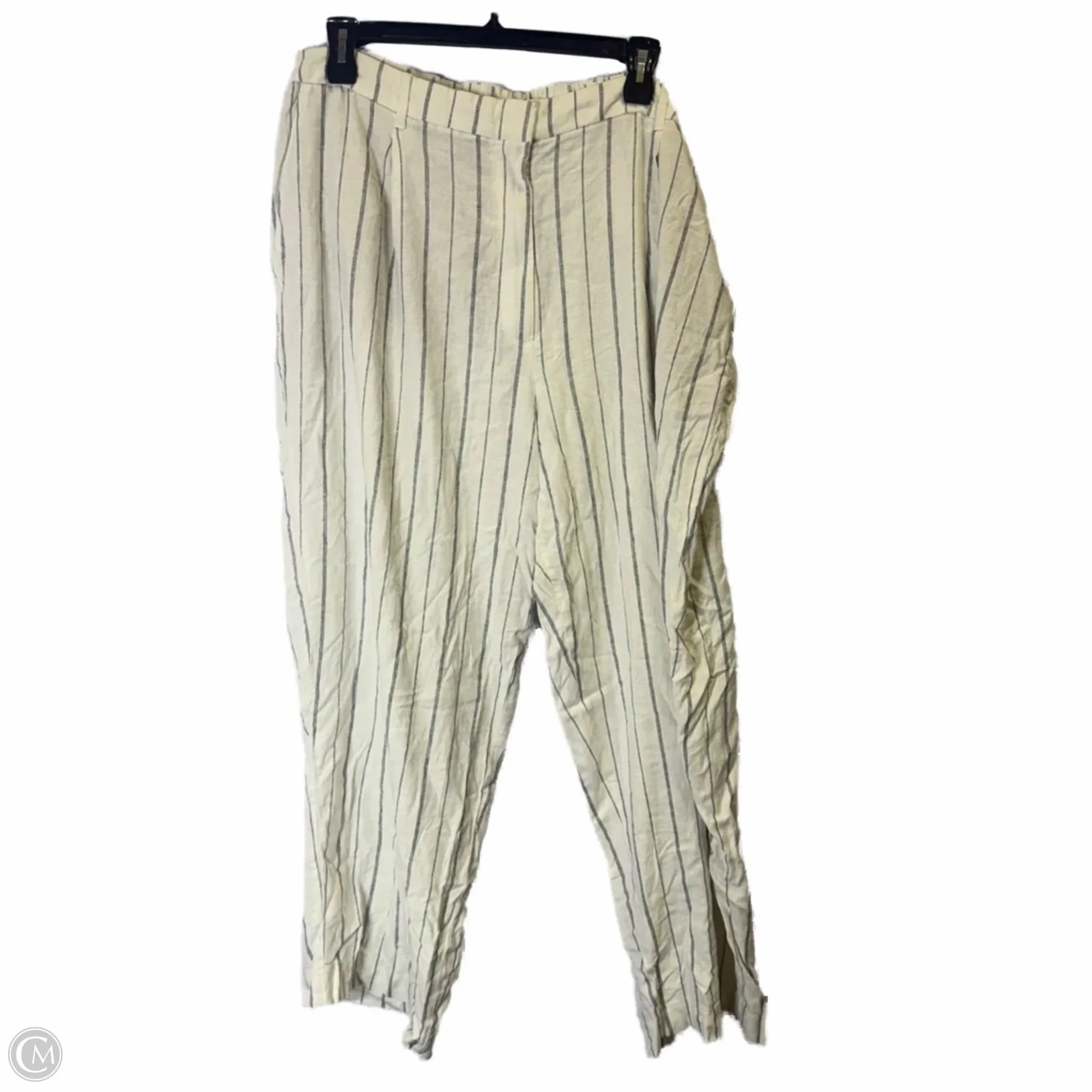 Comfort Fit Light Fabric Pants Linen By Old Navy In Striped Pattern, Size: 3x