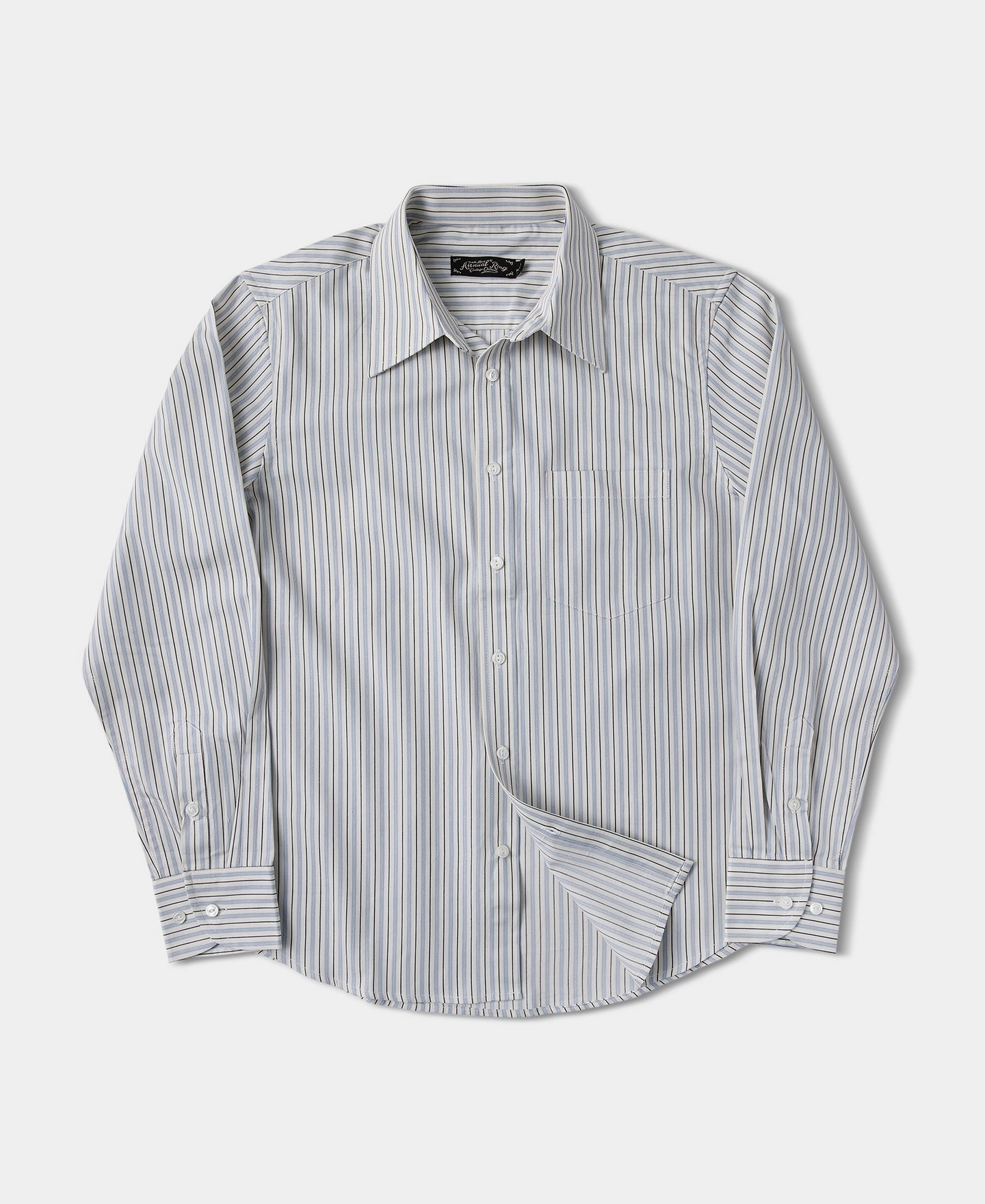 1930s 5 oz Yarn-Dyed Striped Dress Shirt Sleek Style Country Escape