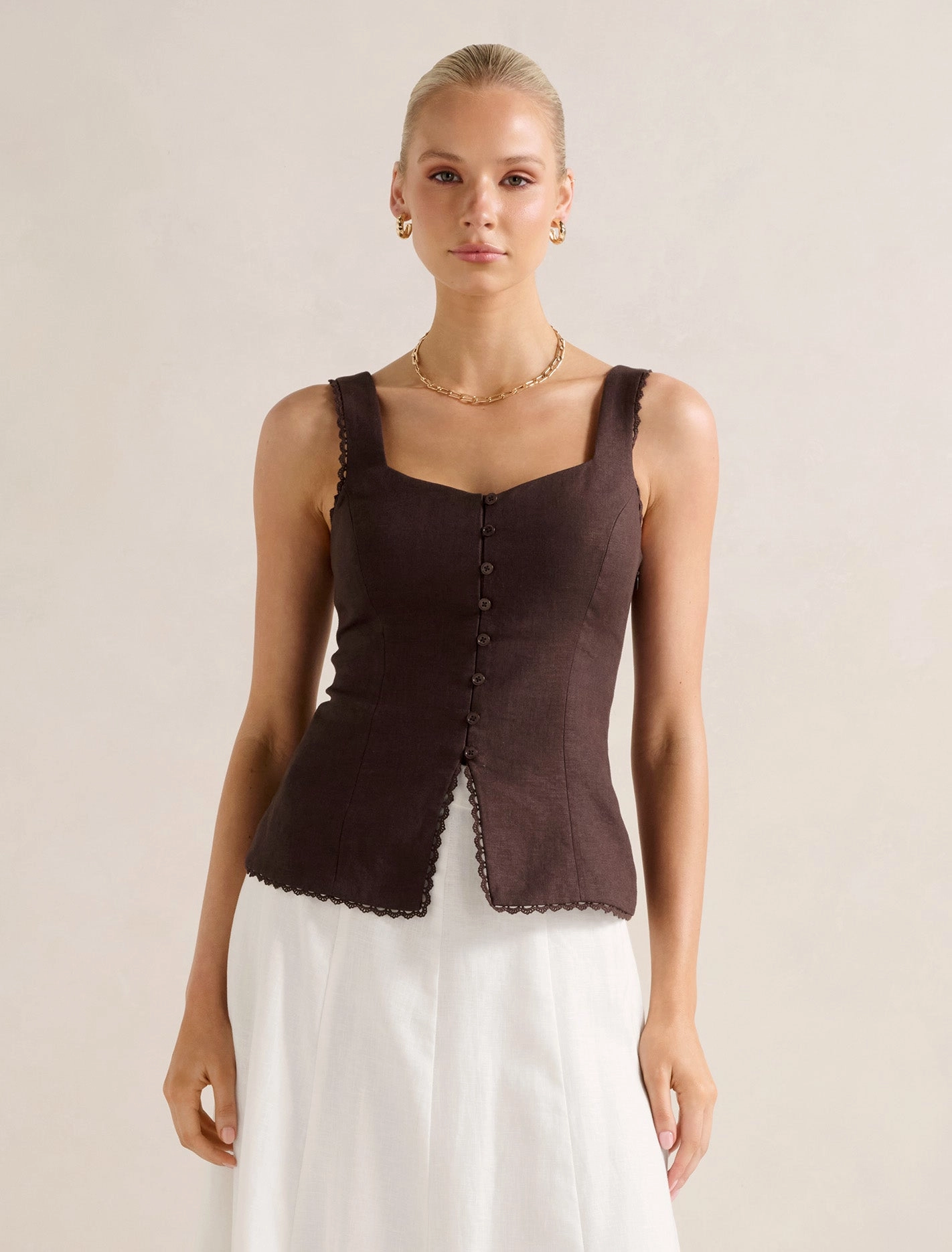Cinzia Trim Detail Top Heat Regulating Fabric