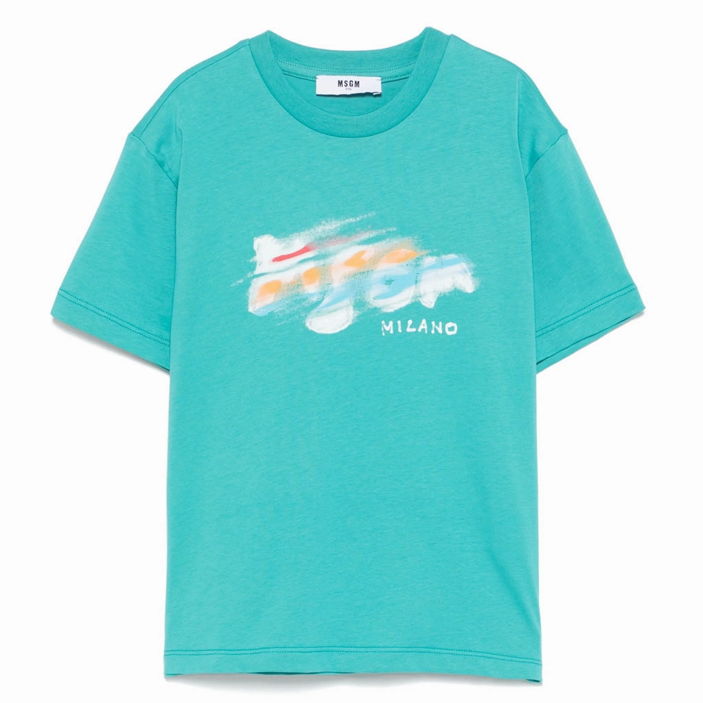 MSGM Kids Graphic T-shirt Active Wear Fit