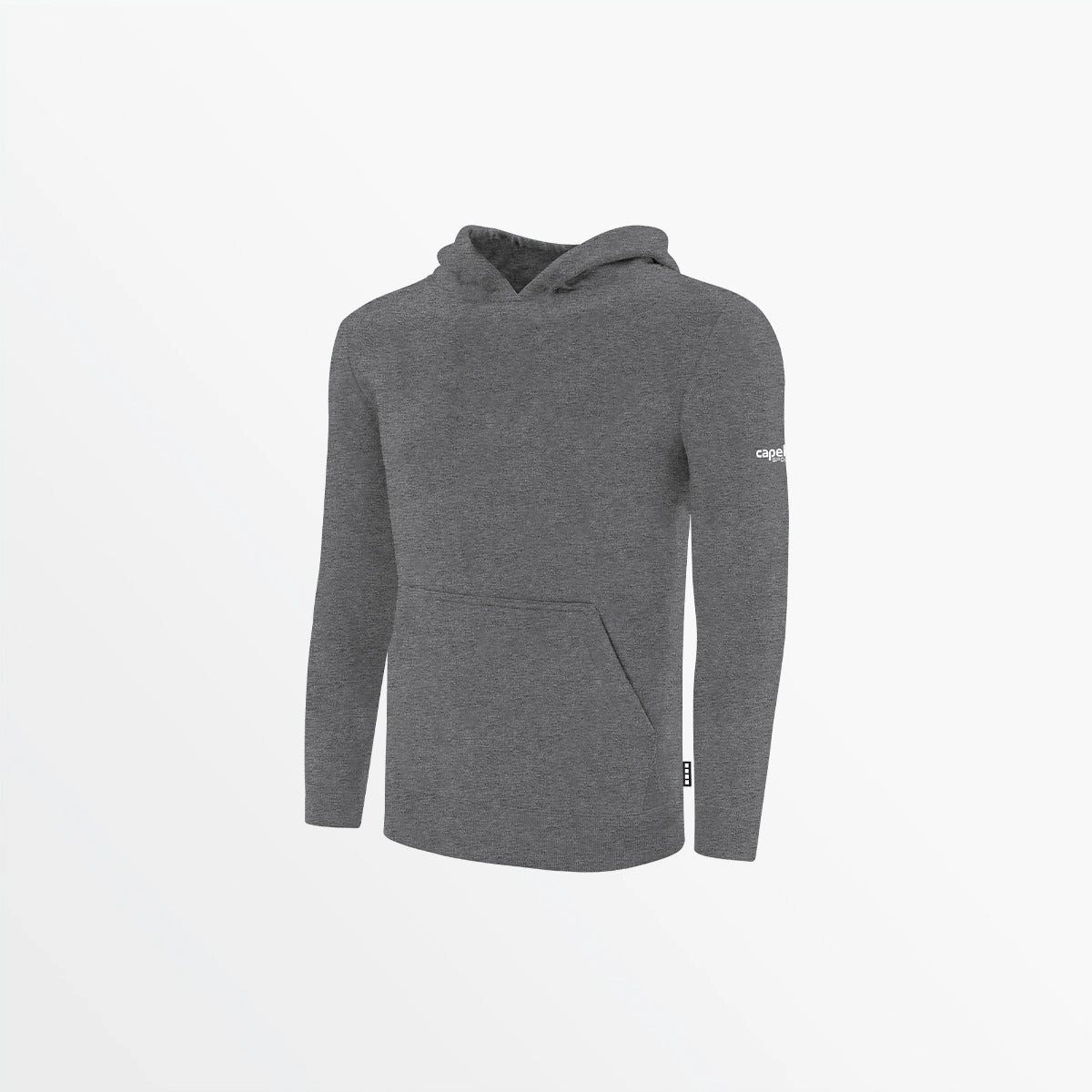 YOUTH BASICS FLEECE PULLOVER HOODIE WITH SLEEVE LOGO Bound Seam Finish Curved Hem Design