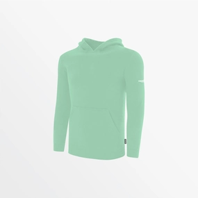 YOUTH BASICS FLEECE PULLOVER HOODIE WITH SLEEVE LOGO Breathable Lining Athletic Look