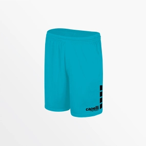 YOUTH TEAM MATCH SHORTS WITH 4 CUBES ReinforcedBeltLoops Compression Support Lining
