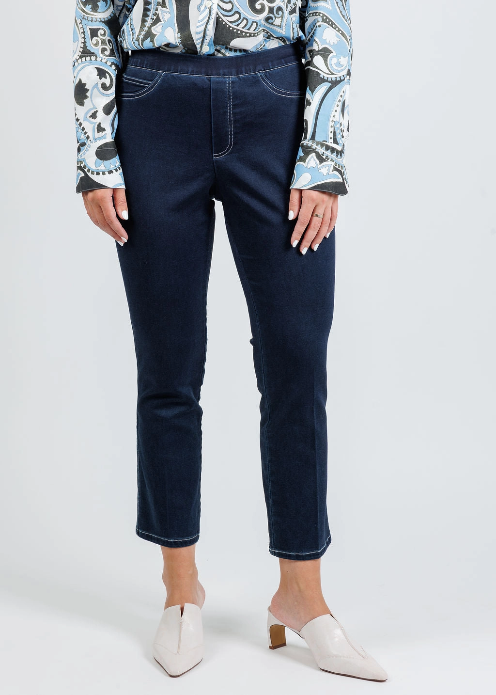 Joey Crop Jeans - Indigo ComfortFit High Quality Material